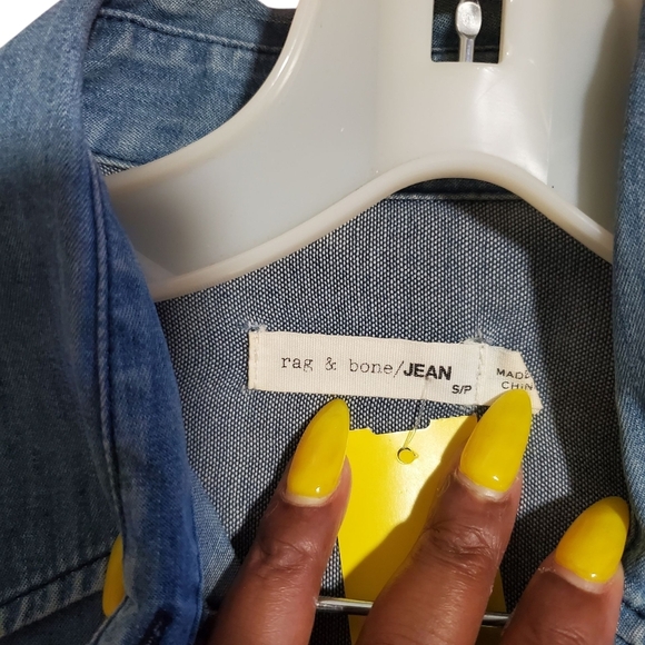 Rag And Bone Indigo Blue Denim Destroyed Sadie Dress Size Small - Picture 4 of 5